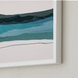 "Turquoise Wave" - Art Print in Turquoise by Caryn Owen - Frame Close-up
