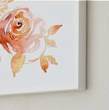 "Magical Roses" - Art Print in Sunset Pink by Roann Mathias - Frame Close-up