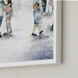"La estacion" - Art Print in blueish grey by Lulaloo - Frame Close-up