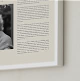 "Modern Star of David Obituary Print" - Custom Print in Cream by Ana de Sousa - Frame Close-up