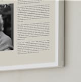 "Modern Star of David Obituary Print" - Custom Print in Cream by Ana de Sousa - Frame Close-up