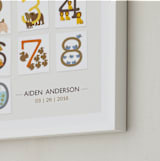 "Let's Count" - Personalized Art Print in Latte by Bella Expressions-Linda Birtel - Frame Close-up