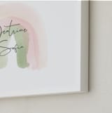 "Watercolor miracle" - Personalized Art Print in Blushing by Stacey Meacham - Frame Close-up