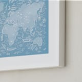 "Sea Life World Map" - Art Print in Sea by Jessie Steury - Frame Close-up