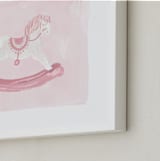 "Rocking Horse" - Art Print in Rose by Laura Bercovich - Frame Close-up
