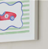 "Vintage Play Car" - Art Print in Race Car Red by Little Blue Designs - Frame Close-up