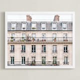 "Days in Paris" - Art Print in Crema by Jessica C Nugent - Framed