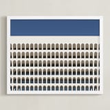 "Do not stop the clock" - Art Print in Beige by Massimiliano Massimo Borelli - Framed