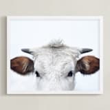 "Wee Staredown" - Art Print in Farm by Amy Carroll - Framed