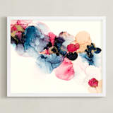 "Bloom Mixer" - Art Print in Sapphire Blue by Three Kisses Studio - Framed