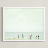 "Joy Ride 1" - Art Print in Turquoise by Rega - Framed