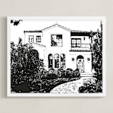 "House: Custom Print" - Custom Print in Black by Minted - Framed