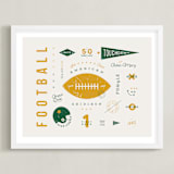 "American Football Vocab" - Art Print in Hunter by Dana Beckwith - Framed