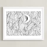 "Peek A Boo" - Art Print in Black & White by Helen H Wu - Framed