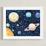"Solar System" - Art Print in Deep Space by Alexandra Dzh - Framed