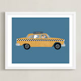 "New York" - Art Print in Taxi by Jenna Holcomb - Framed