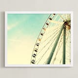 "Dizzy" - Art Print in aqua by Courtney Crane - Framed