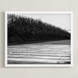 "Modern Rural" - Art Print in Slate Gray by Sheila Corcoran - Framed