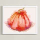 "Splendid Cinderella" - Art Print in pale melon by Amelia Gluba - Framed