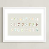 "Seen and Understood 2" - Art Print in Sand by Jennifer Wick - Framed