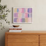"Painted Geo Overlay" - Art Print in Ballet Pink by Amy Toneys - In a Room