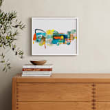 "The Lake and the Trees" - Art Print in Juicy Orange by Erin McCluskey Wheeler - In a Room