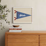 "Little Slugger Series 2" - Personalized Art Print in Denim by Pinky Diamond Studio - In a Room