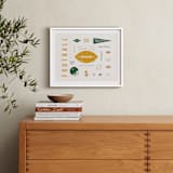"American Football Vocab" - Art Print in Hunter by Dana Beckwith - In a Room