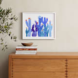 "Blue Desert" - Art Print in Dusky Blue by Jenn Rice - In a Room