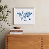 "Little Big World Map" - Art Print in Bluebell by Jessie Steury - In a Room