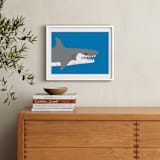 "smile" - Art Print in Ocean Blue by mo kelley - In a Room