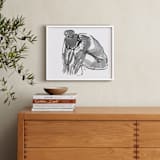 "Introvert" - Art Print in Grey by Miranda Mol - In a Room