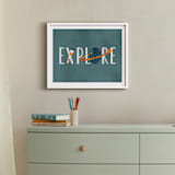 "Space to Explore III" - Art Print in Twilight by Heather Schertzer - In a Room