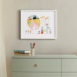 "Globetrotters" - Art Print in Ocean Blue by ERAY - In a Room