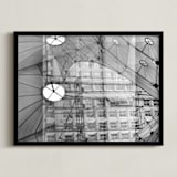 "La Grande Arche Paris_Photo collage" - Art Print in Black & White by katkerrart - Framed