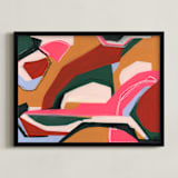 "Deep Pink Division" - Art Print in Deep Pink by Eunmee Studio - Framed