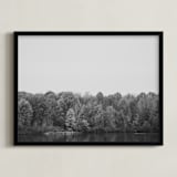 "lake side" - Art Print in Black and white by Robin Ott - Framed