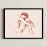 "Classic Body" - Art Print in Cream by Marta Crea - Framed