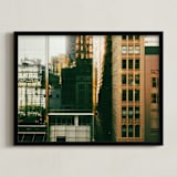 "Chicago Grid" - Art Print in Golden by Ana V. Ramirez - Framed