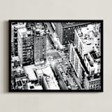 "Hustle and Bustle" - Art Print in Concrete by Mike Sunu - Framed
