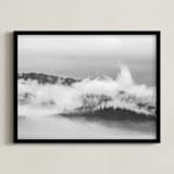 "Misty Eye of the Mountain" - Art Print in Fog by Jennifer Bush - Framed