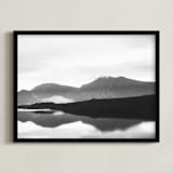 "the loch" - Art Print in Black and White by Kamala Nahas - Framed