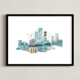 "City Dream" - Art Print in Haze by Field and Sky - Framed