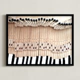 "Key Rehab" - Art Print in Oxblood by Poppy A - Framed