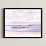 "Peninsula" - Art Print in Dusty Lavender by Grace Kreinbrink - Framed