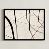 "Curves and Lines" - Art Print in Sepia by Megan Monismith - Framed