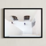 "look DOWN" - Art Print in white by Gail Schechter - Framed