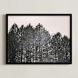 "Pines" - Art Print in Porcelain White by K.Short - Framed
