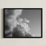 "Stormy Skies" - Art Print in Grey by Claire Duda - Framed