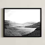 "Stormy Bay" - Art Print in Midnight by Bethan - Framed
